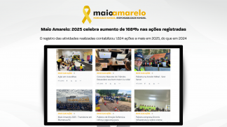 Maio Amarelo: 2025 celebra aumento de 168% nas ações registradas